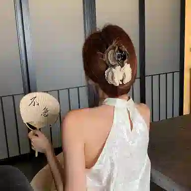 芒果饰品 干枯玫瑰新中式高级感头花 发夹 女款