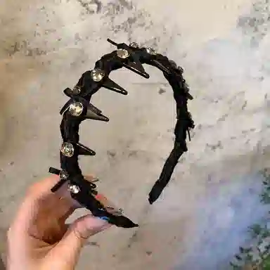 芒果饰品 法式带齿波浪高颅顶气质洗脸防滑压发 亚克力 发箍 女款