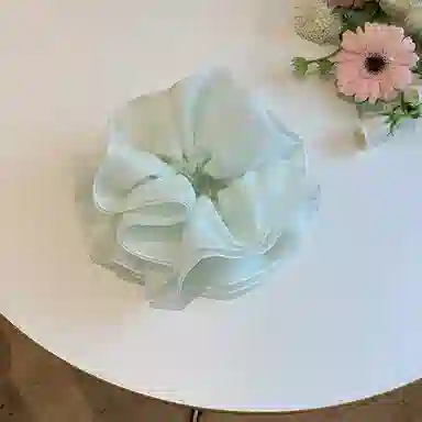 芒果饰品 法式欧根纱大号网纱大肠 布艺 发圈 女款