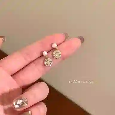 芒果饰品 复古时尚百搭 铜 耳环 女款