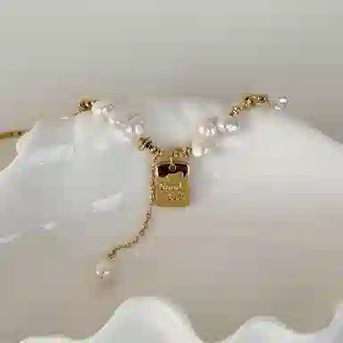 芒果饰品 幸运许愿牌 铜 项链 女款