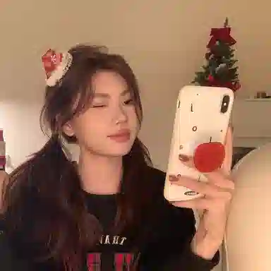 芒果饰品 ~雪花红色圣诞帽可爱平安夜头箍夹子#好运 合金 发夹 女款