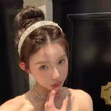 芒果饰品 高级感宫廷千金气质满钻 发箍 女款