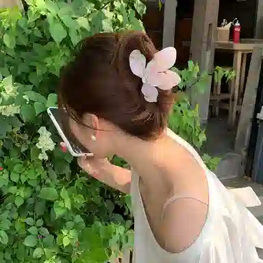 芒果饰品 绝美人鱼姬三角梅花朵抓夹 锆石 发夹 女款