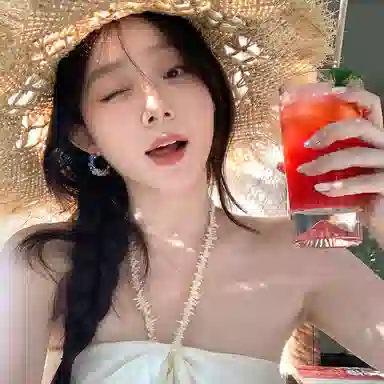 芒果饰品 彩色多巴胺玻璃串珠圈圈 铜 耳环 女款