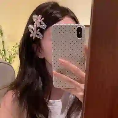 芒果饰品 韩系爆闪蝴蝶结精致时尚甜美头饰前额刘海夹碎发#好运 合金 发夹 女款