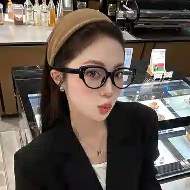 芒果饰品 韩系老钱风纯色宽边时尚简约高颅顶洗脸头箍高级感发带 针织 发箍 女款