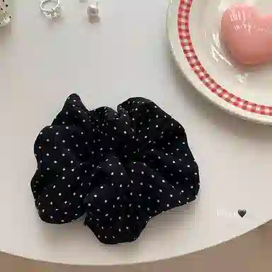 芒果饰品 高级感波点大肠圈扎头发头绳 发圈 女款