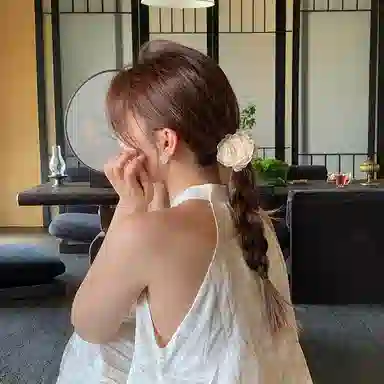 芒果饰品 干枯玫瑰新中式高级感头花 发夹 女款