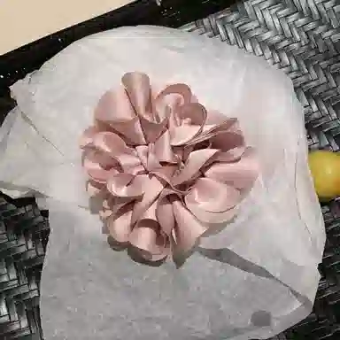 芒果饰品 超仙夏日多层花瓣大肠头绳发饰头花 布艺 发圈 女款