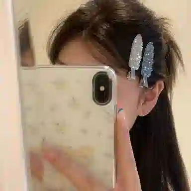 芒果饰品 韩系精致满钻水晶无痕发卡 合金 发夹 女款