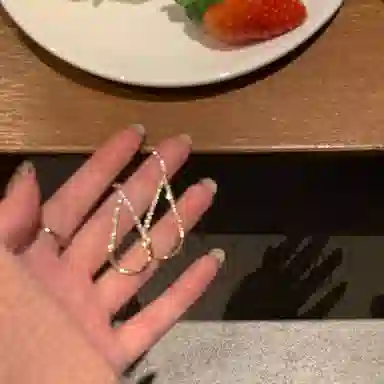 芒果饰品 小众设计感高级 铜 捷克钻 耳环 女款