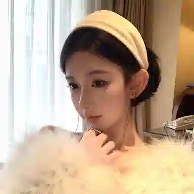 芒果饰品 千金黛尔 绒面宽边简约高颅顶发饰高级感 布艺 发箍 女款