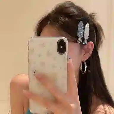 芒果饰品 韩系精致满钻水晶无痕发卡 合金 发夹 女款