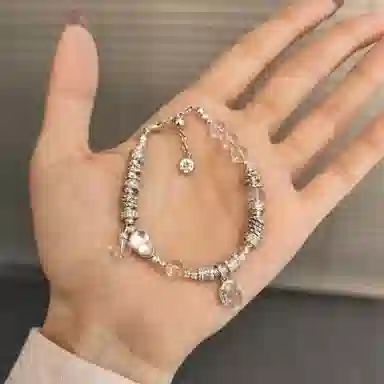 金杰福 葫芦盘缠天然 白水晶 手链 女款