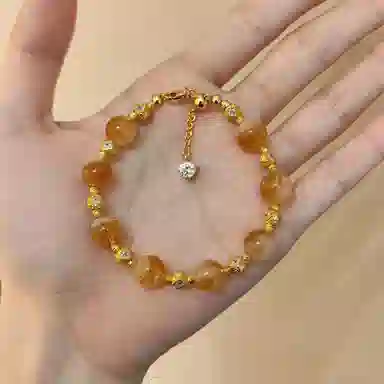 金杰福 财运貔貅聚财招财转运天然 黄水晶 手串 女款