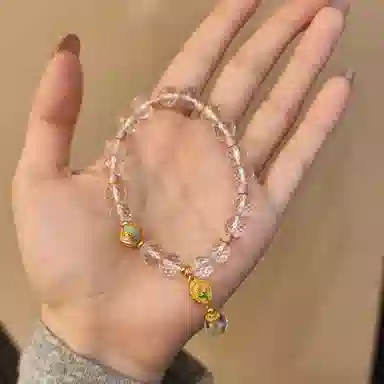 金杰福 蜂窝纹四叶草手饰天然 紫水晶 手串 女款