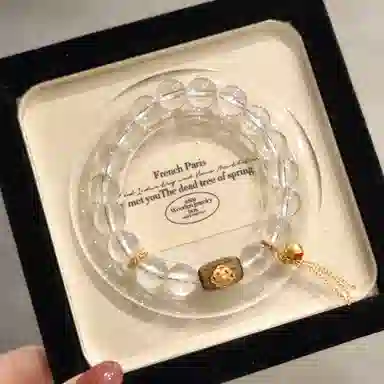 金杰福 防职场内耗高透多圈叠戴玄学 白水晶 手串 女款