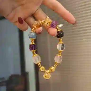 金杰福 招财转运盘缠#好运天然 多色水晶 手串 男女同款情侣款