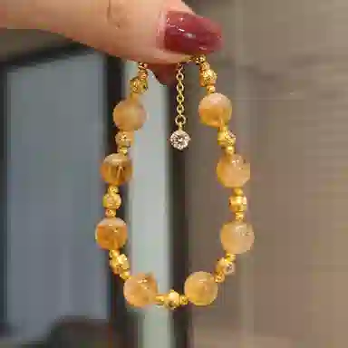 金杰福 财运貔貅聚财招财转运天然 黄水晶 手串 女款