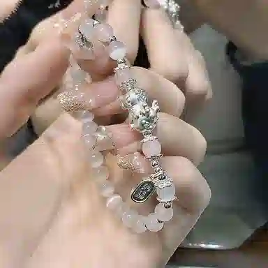 金杰福 貔貅 招财 吞金兽 国潮 新中式 福牌 转运珠 猫眼石 手链 男女同款情侣款