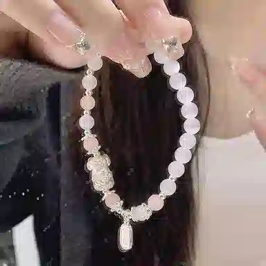 金杰福 貔貅 招财 吞金兽 国潮 新中式 福牌 转运珠 猫眼石 手链 男女同款情侣款