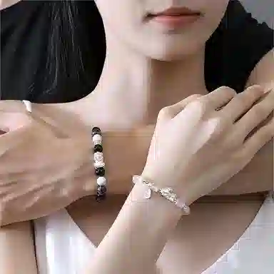 金杰福 貔貅 招财 吞金兽 国潮 新中式 福牌 转运珠 猫眼石 手链 男女同款情侣款