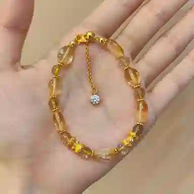 金杰福 亿心向财招财转运聚财#好运天然 黄水晶 手串 女款