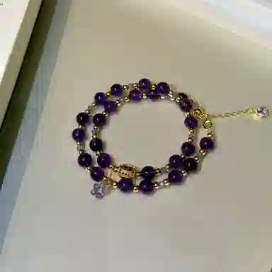 金杰福 双圈天然 紫水晶 轻奢高级气质手链 女款
