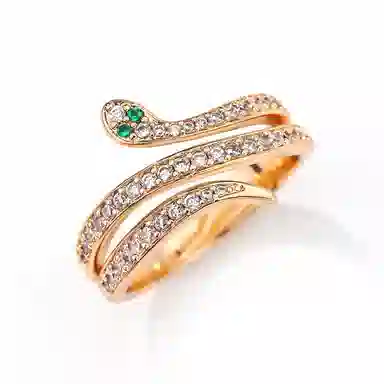 金杰福 高定系列灵蛇缠绕意大利工艺时尚高级百搭款 合金 戒指 女款