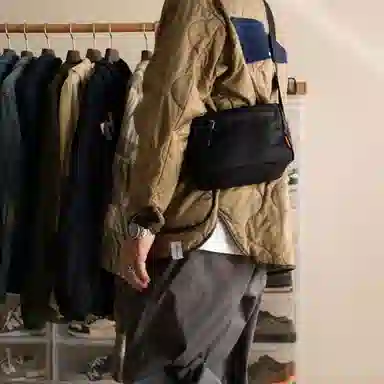 MYBRANDORIGINAL Nylon Crossbody Bag Small Black