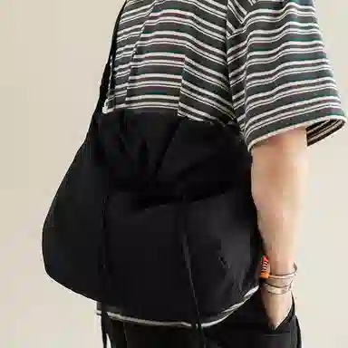 MYBRANDORIGINAL Nylon Crossbody Bag Black