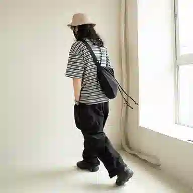 MYBRANDORIGINAL Nylon Crossbody Bag Black