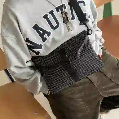 MYBRANDORIGINAL Classic Nylon Crossbody Bag Black