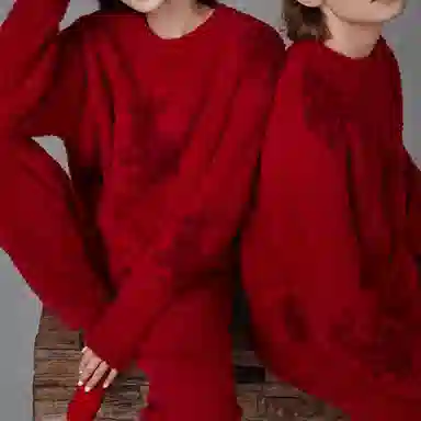 同语 本命年红色睡衣男秋冬珊瑚绒结婚套装半边绒加厚加绒男士家居服 家居套装 男款 勃艮第红