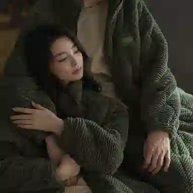 同语 寒冬保暖服 × 三层夹棉 情侣睡衣三层夹棉珊瑚绒加厚冬季家居服法兰绒加绒可外穿套装 家居套装 情侣款 松绿