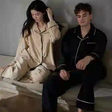 同语 情侣睡衣海岛绒秋冬季加厚男女士套装可外穿珊瑚绒家居服冬天 家居套装 情侣款 墨蓝色