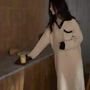 同语 睡裙女秋冬季珊瑚绒加厚长裙睡衣女士半边绒加绒可外穿家居服 家居连衣裙 稥杏色 女款