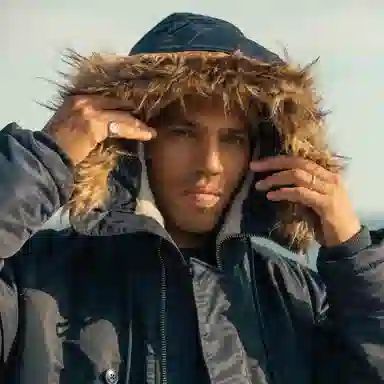 AKCLUB Vintage Quilted Hooded Coat Military Gray