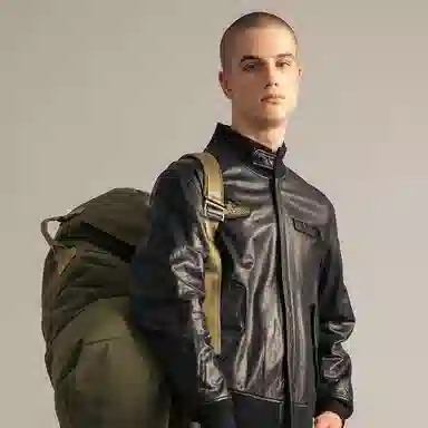 AKCLUB Retro Series Black Leather Jacket