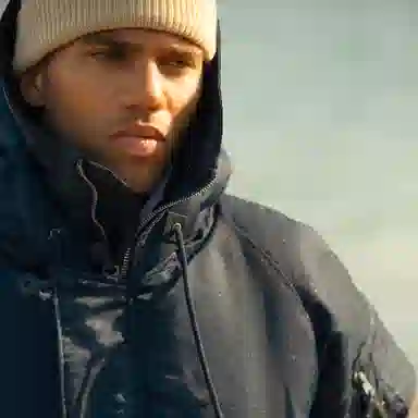 AKCLUB Vintage Quilted Hooded Coat Military Gray