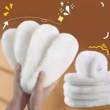 邦尼世家 皮毛一体保暖真羊毛冬天蓄热防寒防冻脚加绒加厚长绒 羊毛毡 鞋垫 儿童款