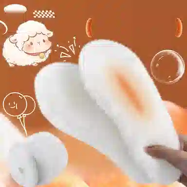 邦尼世家 皮毛一体保暖真羊毛冬天蓄热防寒防冻脚加绒加厚长绒 羊毛毡 鞋垫 儿童款