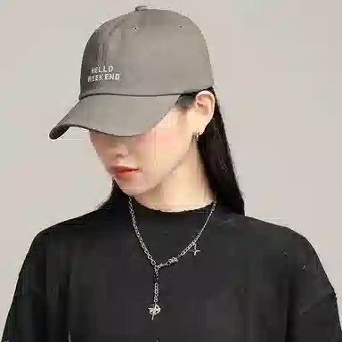 冠辉 潮流街头刺绣百搭鸭舌帽学院风休闲时尚大头围显脸小 棉 棒球帽 男女同款情侣款