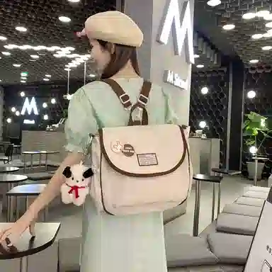 尼格尔 学生斜挎包女生单肩包韩版尼龙初中高中上课补习书包百搭包包 多色