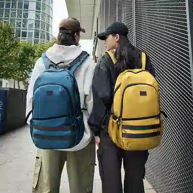 尼格尔 日系双肩包潮酷大学生书包高中生休闲旅行电脑背包大容量 尼龙 男女同款情侣款 多色