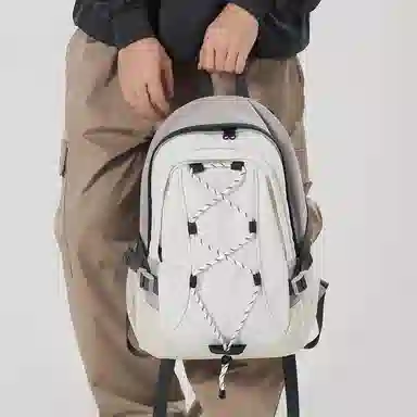 尼格尔 潮流时尚双肩包旅游休闲背包通勤大容量初高中学生书 尼龙 男女同款情侣款 多色