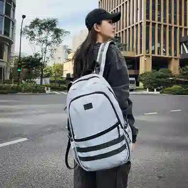 尼格尔 日系双肩包潮酷大学生书包高中生休闲旅行电脑背包大容量 尼龙 男女同款情侣款 多色