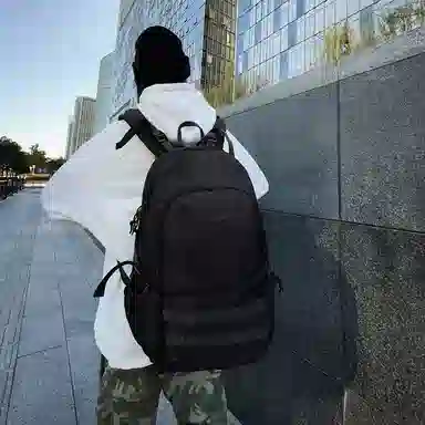 尼格尔 日系双肩包潮酷大学生书包高中生休闲旅行电脑背包大容量 尼龙 男女同款情侣款 多色