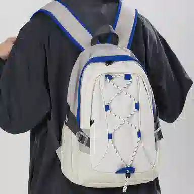 尼格尔 潮流时尚双肩包旅游休闲背包通勤大容量初高中学生书 尼龙 男女同款情侣款 多色